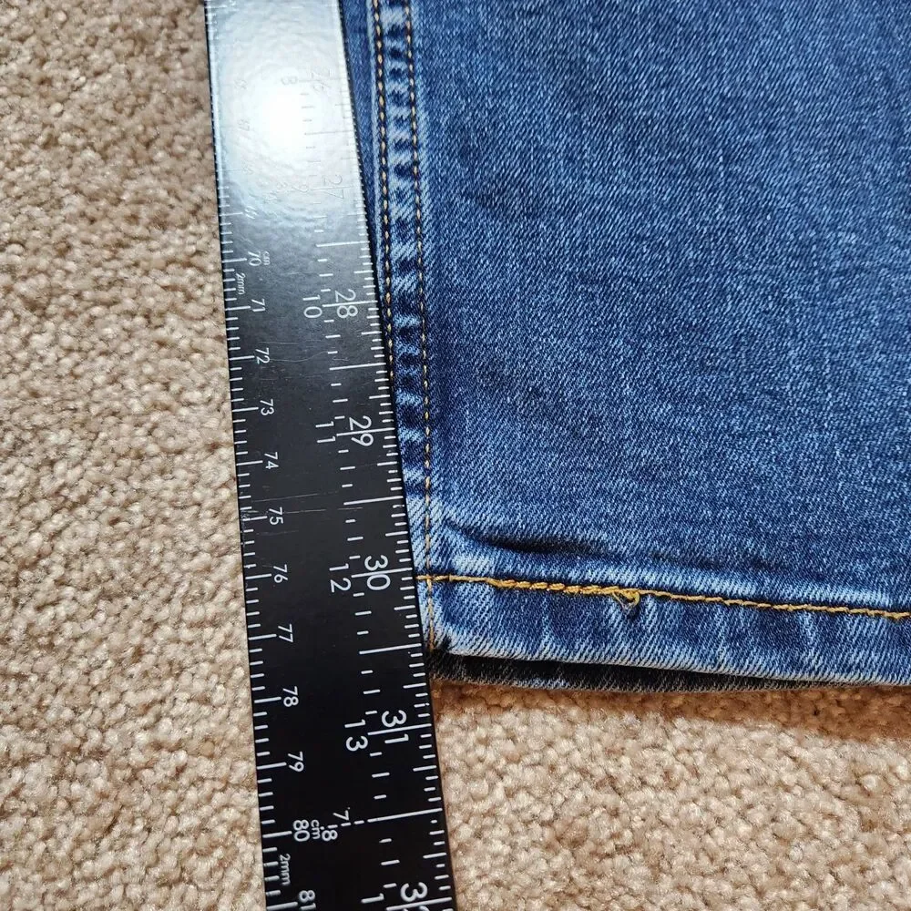 Levi's 506 Jeans Mens 36(35)x30 Straight Leg Blue Denim Medium Wash Stretch